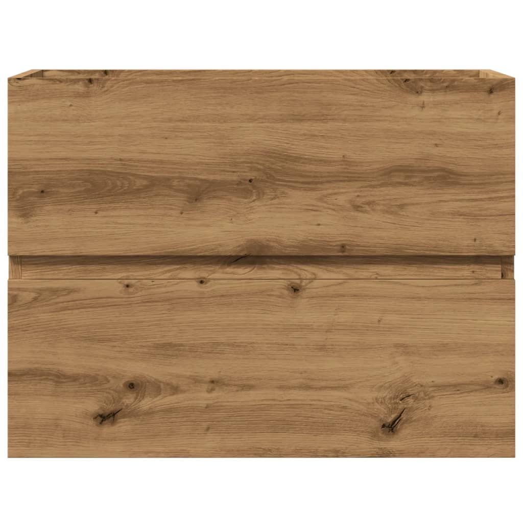 Badkamerkast 60x38,5x45 cm bewerkt hout artisanaal eikenkleurig