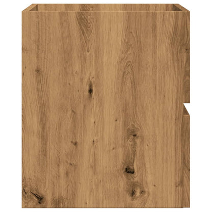 Badkamerkast 60x38,5x45 cm bewerkt hout artisanaal eikenkleurig