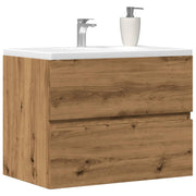 Badkamerkast 60x38,5x45 cm bewerkt hout eikenkleurig