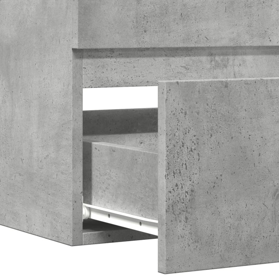 Badkamerwandkast 80x38,5x45 cm bewerkt hout betongrijs