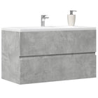 Washbasin cabinet 90x38.5x45 cm chipboard concrete grey