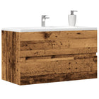 Vanity unit 90x38.5x45 cm engineered wood aged wood color