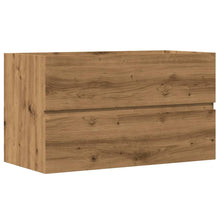 Wastafelkast 90x38,5x45 cm bewerkt hout artisanaal eikenkleur