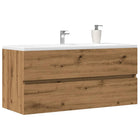 Wastafelkast 100x38,5x45 cm bewerkt hout eikenkleur
