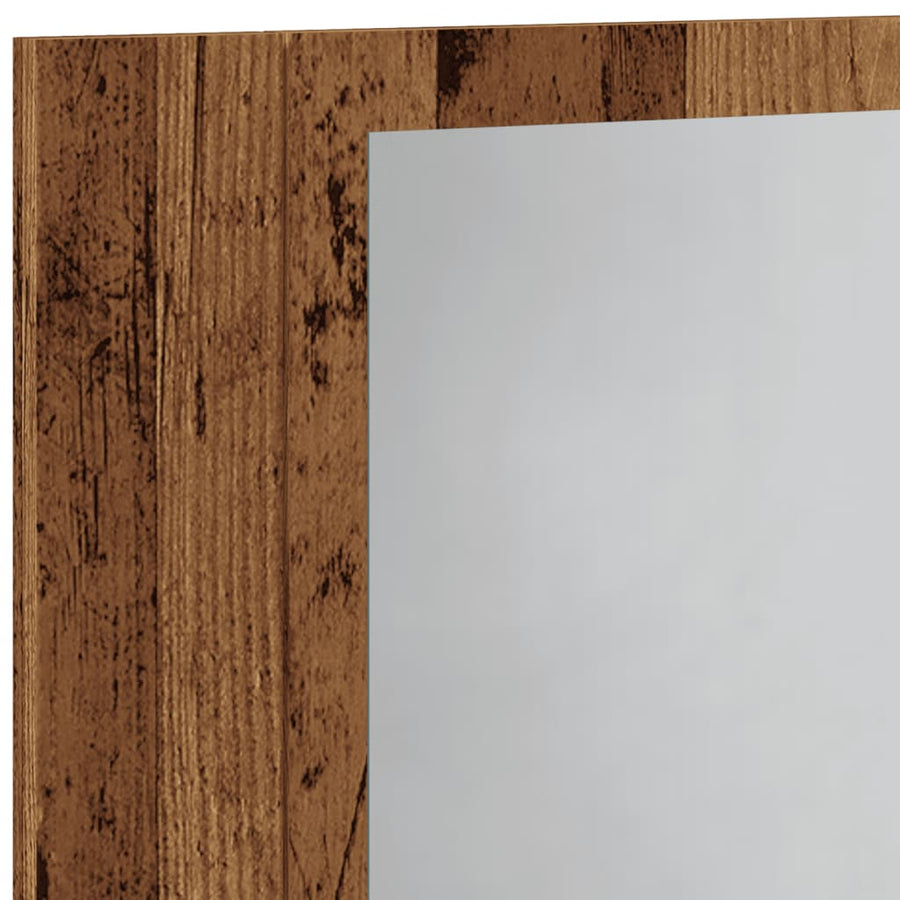 Badkamerspiegelkast LED 40x12x45 cm bewerkt hout oud hout