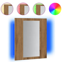 Badkamerspiegelkast LED 40x12x45 cm bewerkt hout artisan eiken