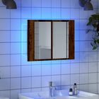 LED Mirror Cabinet 60x12x45 cm distressed wood old wood-colored