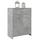 Bathroom Cabinet 60x33x80 cm Chipboard Concrete Grey