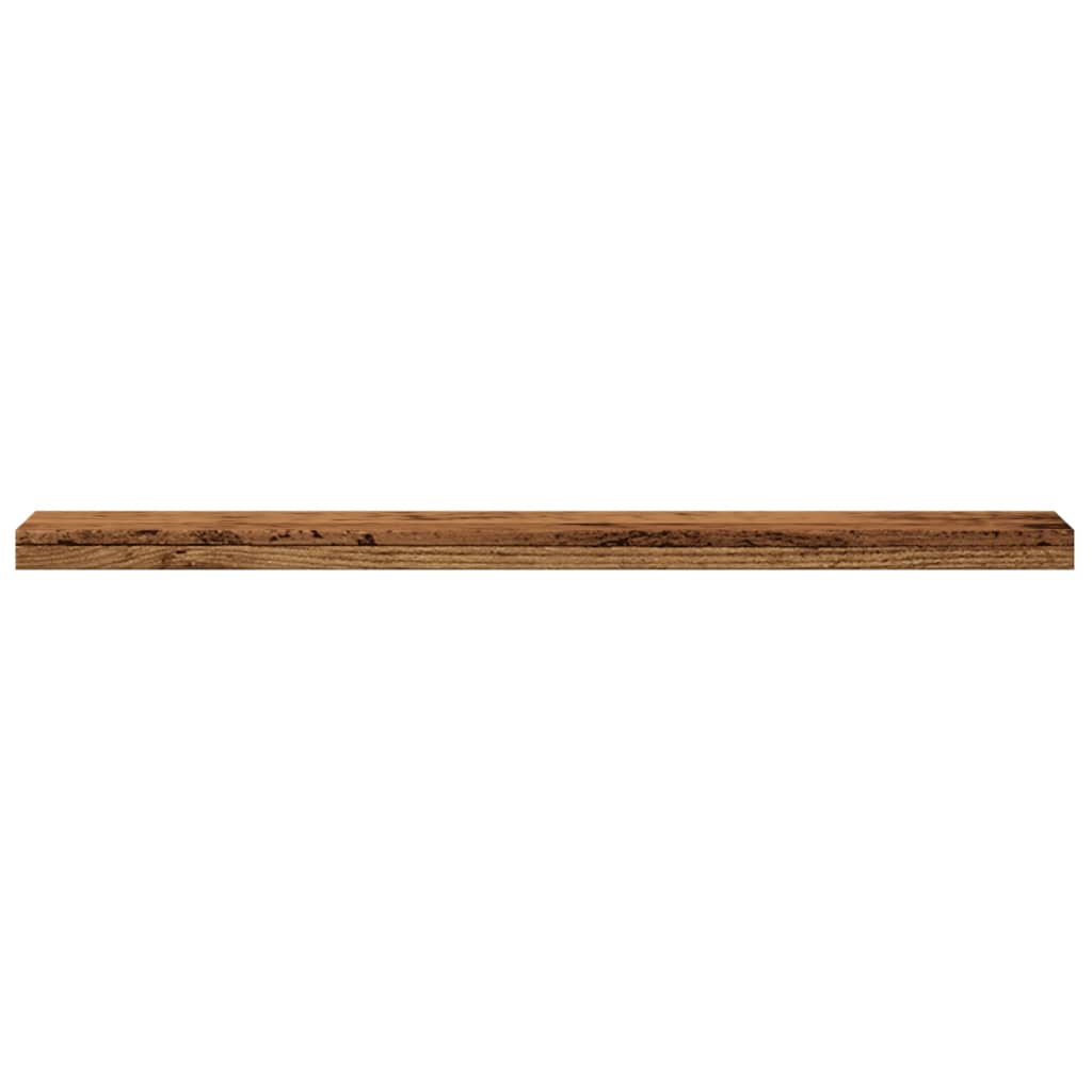 Wandschappen 4 st 40x10x1,5 cm bewerkt hout oud houtkleurig