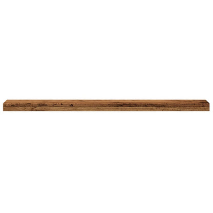Wandschappen 4 st 40x10x1,5 cm bewerkt hout oud houtkleurig
