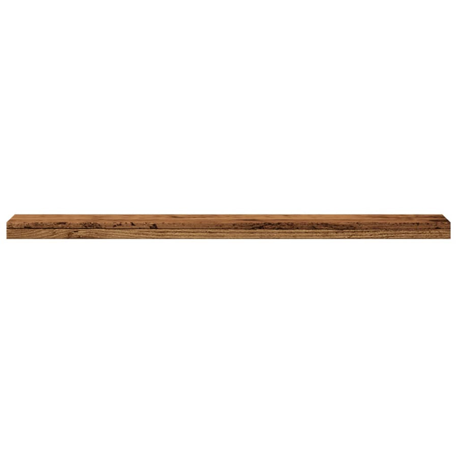 Wandschappen 4 st 40x10x1,5 cm bewerkt hout oud houtkleurig