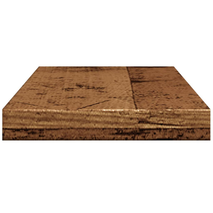 Wandschappen 4 st 40x10x1,5 cm bewerkt hout oud houtkleurig