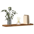 Wandschappen 4 st 40x10x1,5 cm bewerkt hout oud houtkleurig