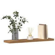 Wandschappen 4 st 40x10x1,5 cm bewerkt hout eiken