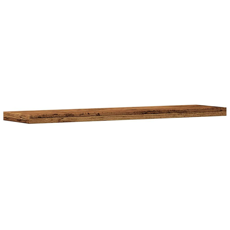 Wandschappen 4 st 40x20x1,5 cm bewerkt hout oud houtkleurig