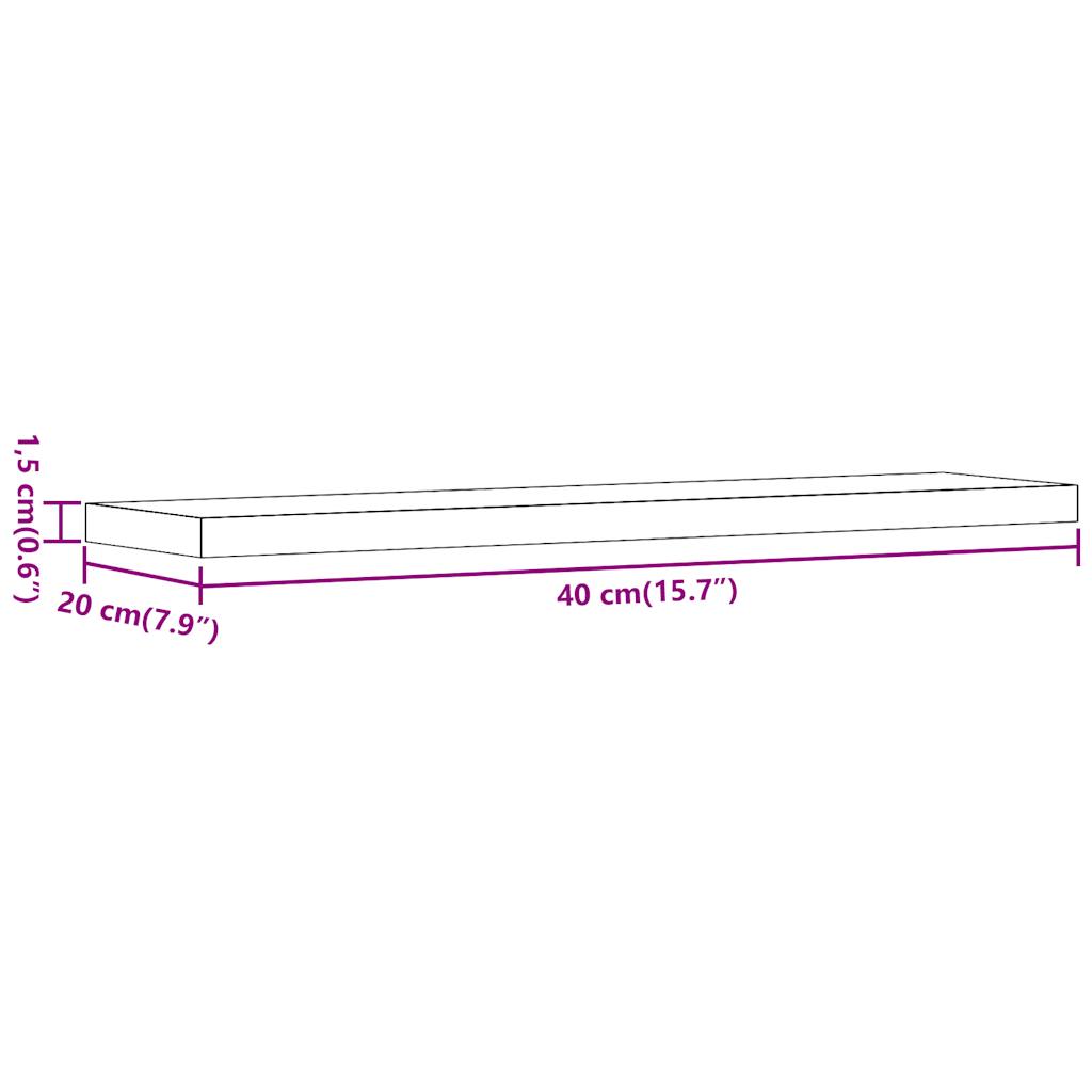 Wandschappen 4 st 40x20x1,5 cm bewerkt hout oud houtkleurig