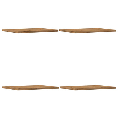 Wandschappen 4 st 40x30x1,5 cm bewerkt hout artisanaal eiken