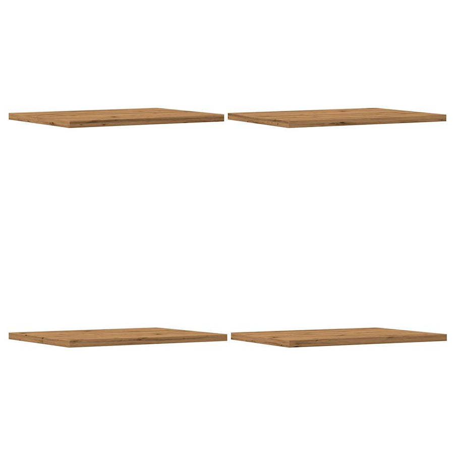Wandschappen 4 st 40x30x1,5 cm bewerkt hout artisanaal eiken