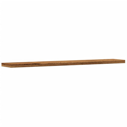 Wandschappen 4 st 60x10x1,5 cm bewerkt hout oud houtkleurig