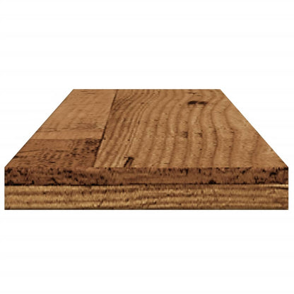 Wandschappen 4 st 60x10x1,5 cm bewerkt hout oud houtkleurig