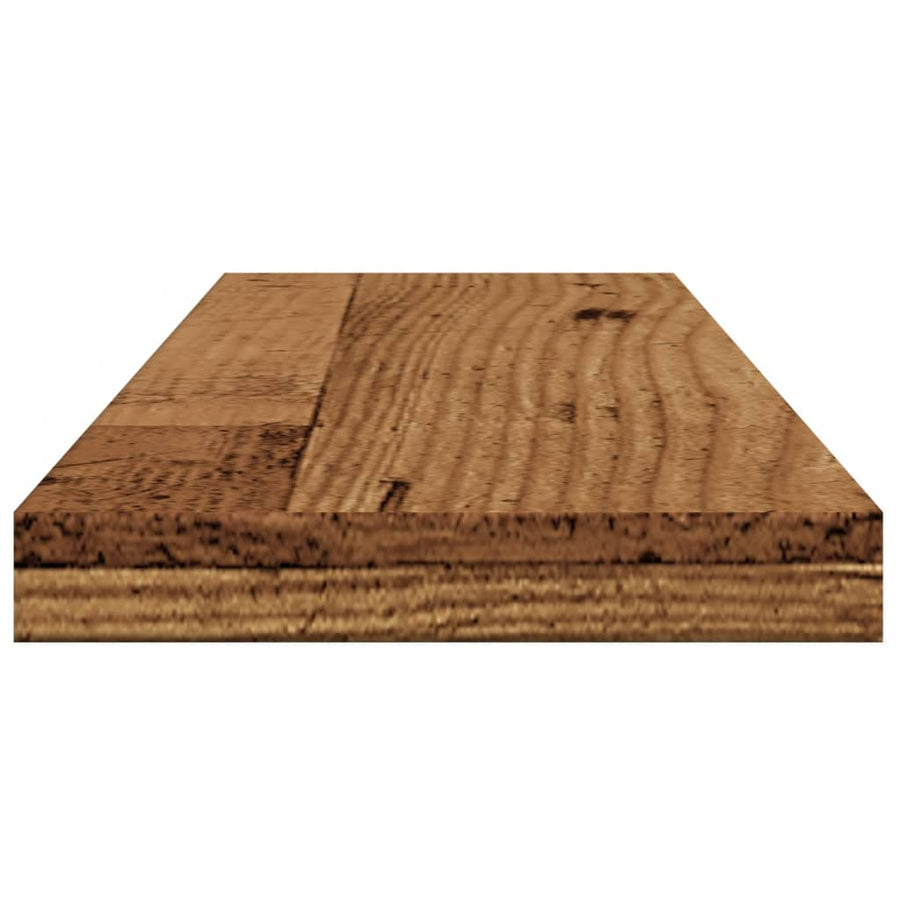 Wandschappen 4 st 60x10x1,5 cm bewerkt hout oud houtkleurig