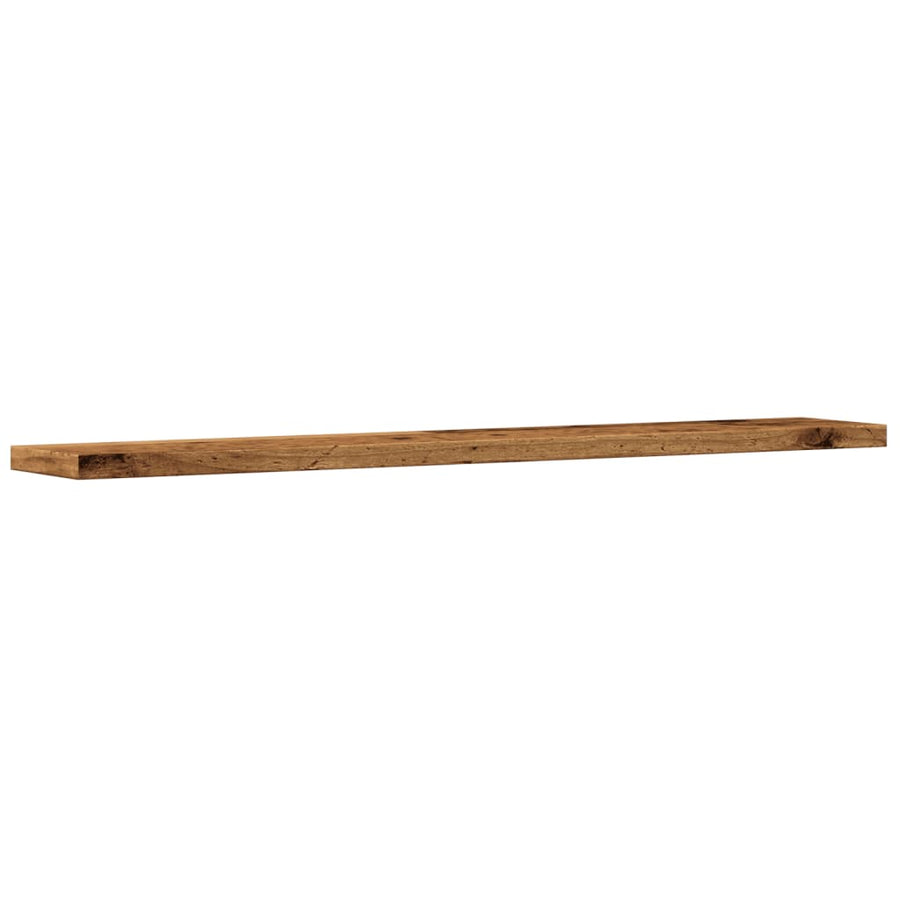 Wandschappen 4 st 60x10x1,5 cm bewerkt hout oud houtkleurig