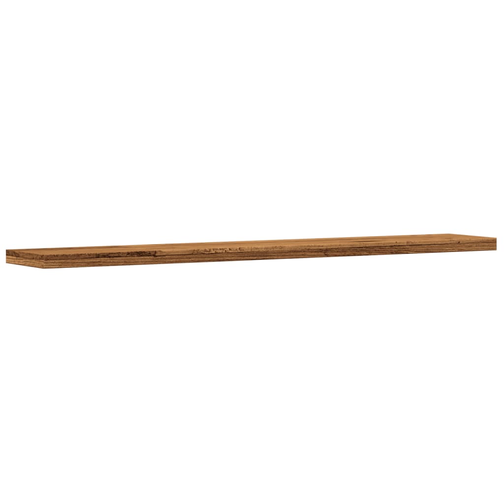 Wandschappen 4 st 60x20x1,5 cm bewerkt hout oud houtkleurig