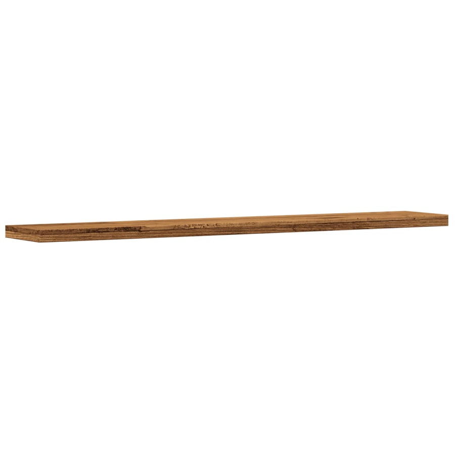 Wandschappen 4 st 60x20x1,5 cm bewerkt hout oud houtkleurig