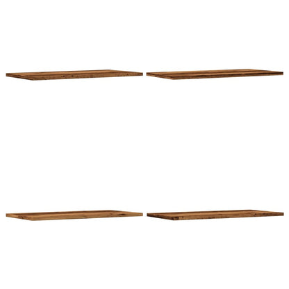 Wandschappen 4 st 60x30x1,5 cm bewerkt hout oud houtkleurig