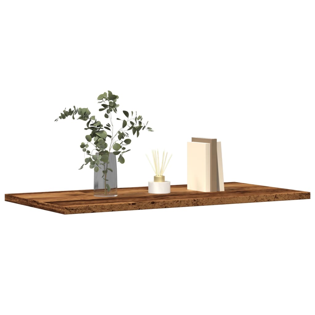 Wandschappen 4 st 60x30x1,5 cm bewerkt hout oud houtkleurig