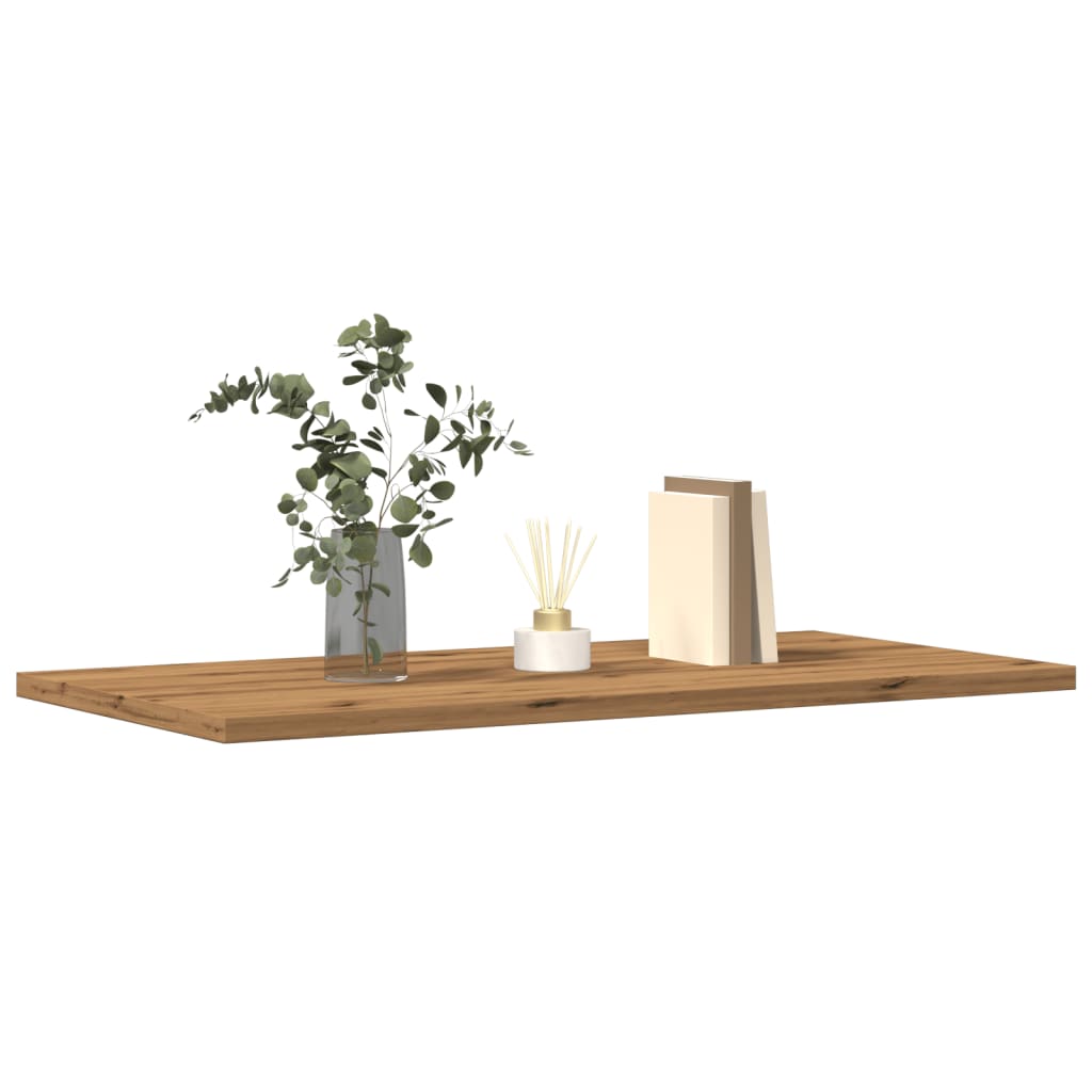 Wandschappen 4 st 60x30x1,5 cm bewerkt hout artisanaal eiken