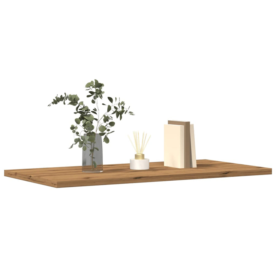 Wandschappen 4 st 60x30x1,5 cm bewerkt hout artisanaal eiken