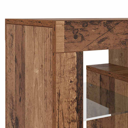 Tv-Meubel Met Led 120X36,5X40 Cm Bewerkt Hout Oud Hout Artisanaal Eikenkleurig