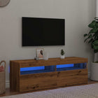 Tv-meubel 120x35x40 cm bewerkt hout artisanaal eiken