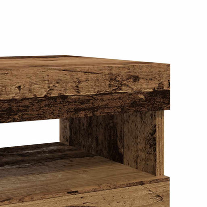 Tv-meubels met LED-verlichting 2 st bewerkt hout oud hout