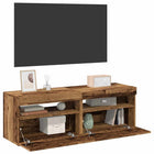 Tv-meubel bewerkt hout oud hout LED 60x35x40 cm 2 stuks