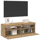 TV cabinets with LED 2 pcs engineered wood artisanal oak