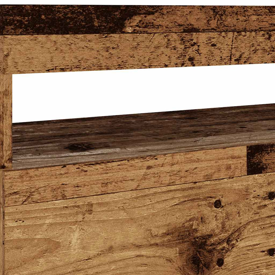 Tv-meubels met LED-verlichting 2 st bewerkt hout oud hout