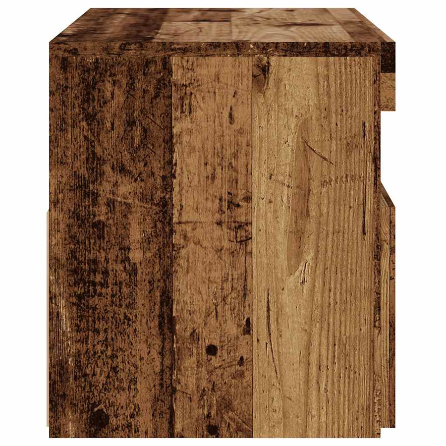 Tv-meubels met LED-verlichting 2 st bewerkt hout oud hout