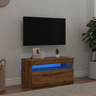 Tv-meubel 75x35x40 cm bewerkt hout artisanaal eiken