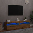 TV cabinets with LED 2 pcs engineered wood artisanal oak