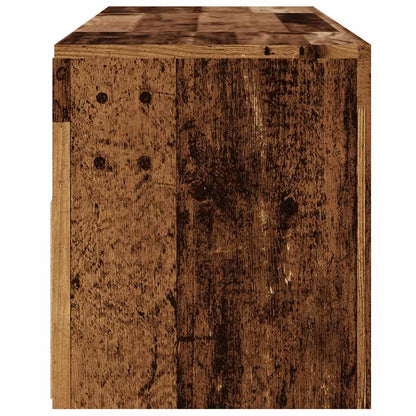 Tv-meubel met LED 120x35x40 cm bewerkt hout oud hout