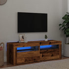 Tv-meubel 120x35x40 cm bewerkt hout oud hout LED