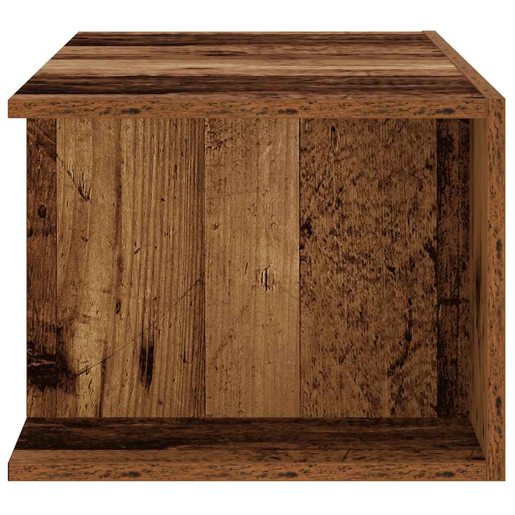 Tv-meubel met LED 90x39x30 cm bewerkt hout oud hout