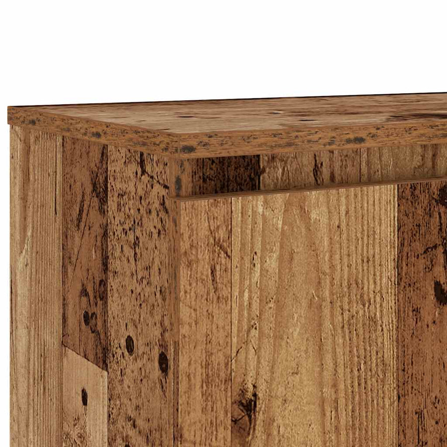 Tv-meubel met LED 120x30x36 cm bewerkt hout oud hout