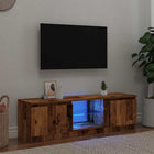 Tv-meubel 120x30x36 cm bewerkt hout oud hout LED