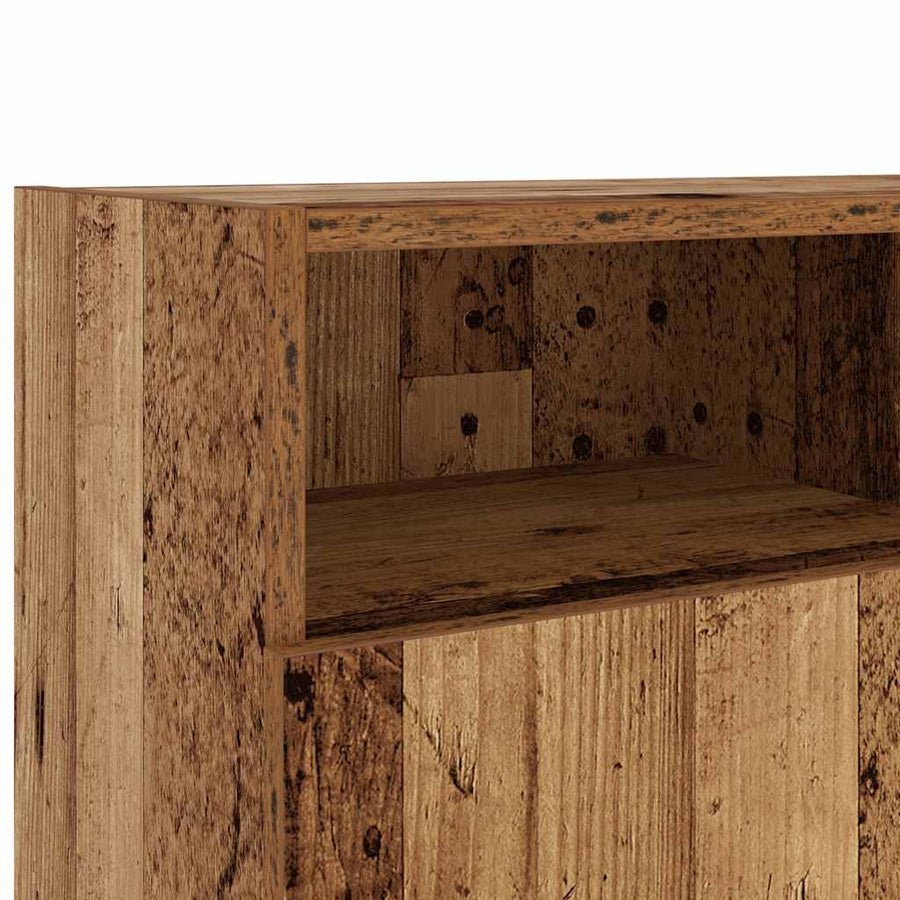 Tv-meubel met LED 120x30x50 cm bewerkt hout oud hout