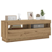 TV cabinet with LED 100x35x40 cm engineered wood artisan oak