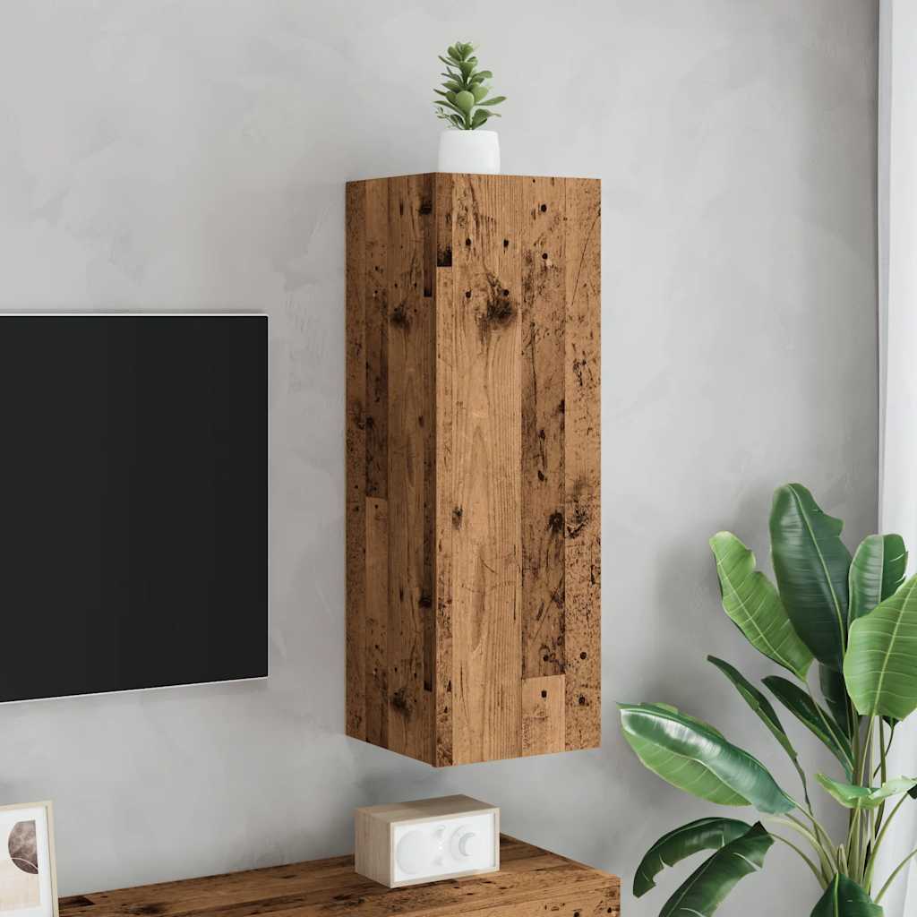 Tv-meubel 30,5x30x90 cm bewerkt hout oud houtkleurig