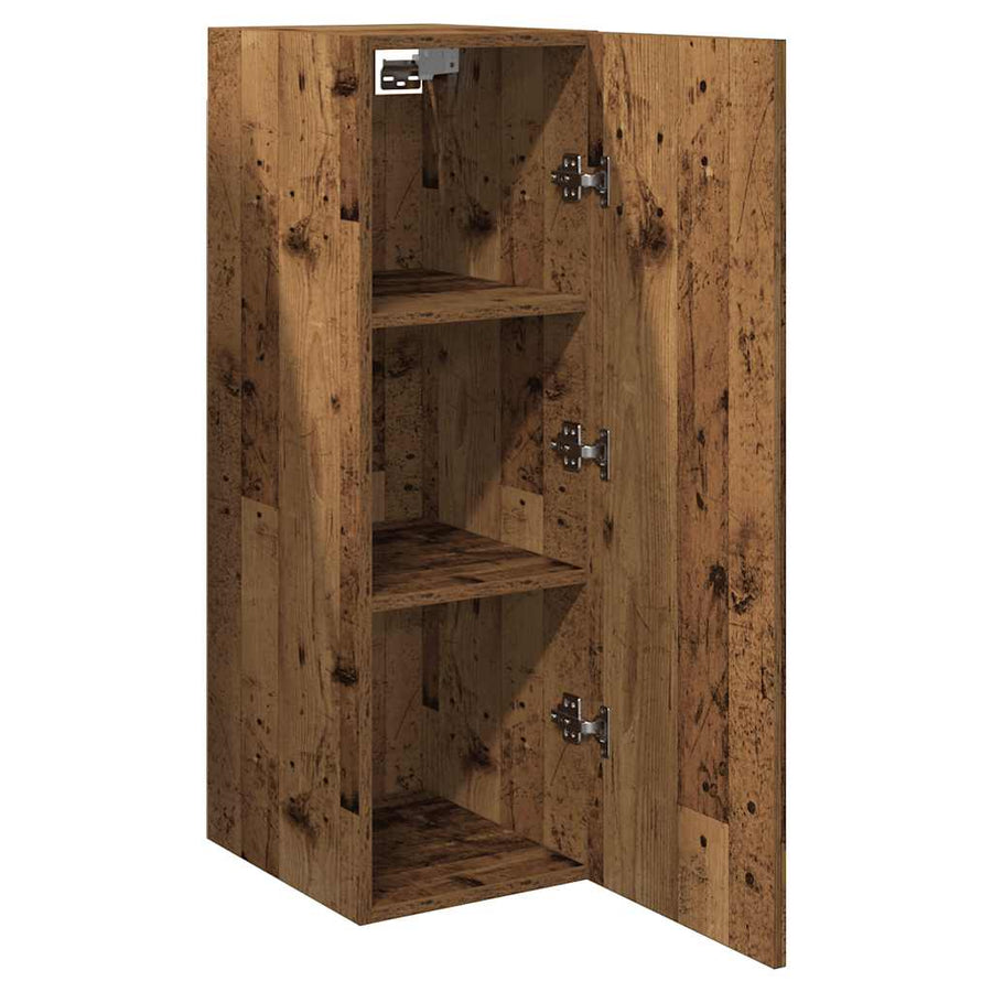 Tv-meubel 30,5x30x90 cm bewerkt hout oud houtkleurig